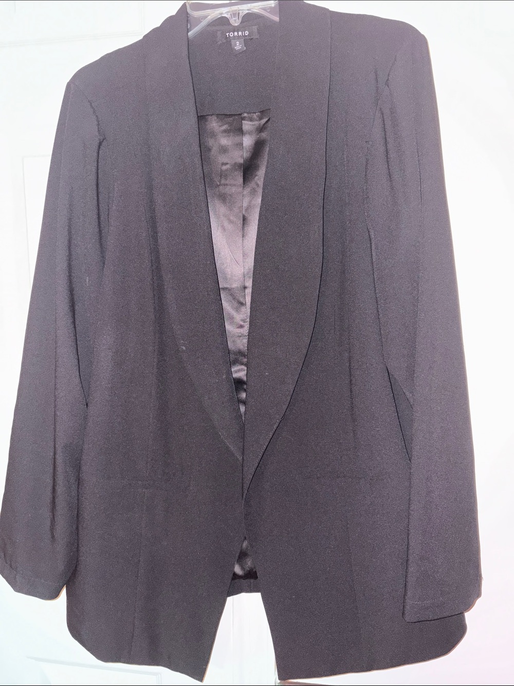 torrid Black Open-Front Shawl-Collar Blazer